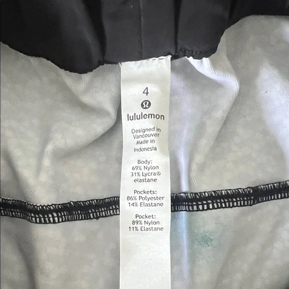 lululemon athletica Black and White Athletic Shorts - Picture 2 of 3